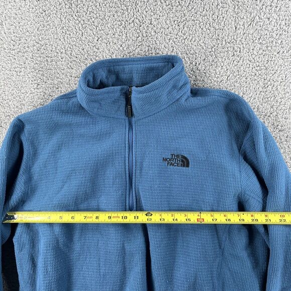 The North Face Sweater Mens Extra Large Blue Pullover Fleece Jacket Waffle 1/4* - Picture 3 of 7
